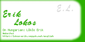 erik lokos business card